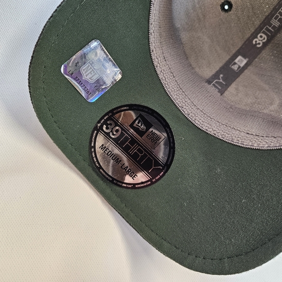New Era 3930 New York NY Jets Green NFL Flex Fit Sideline Hat Large/ XL Microera - Picture 7 of 9